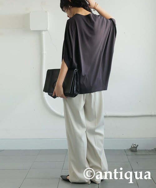 antiqua tシャツ 接触冷感変形ドルマンTシャツ レディース