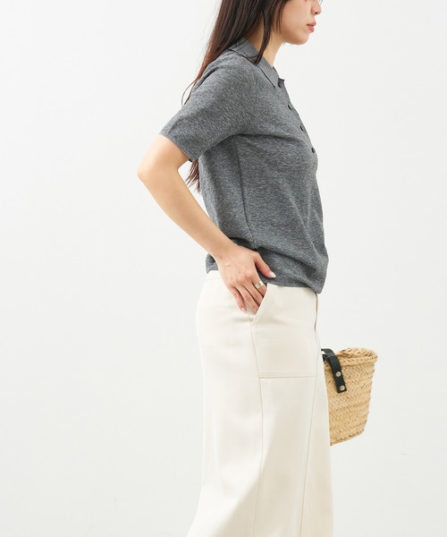 MICA&DEAL ポロシャツ ポロ シアーニットポロシャツ レディース