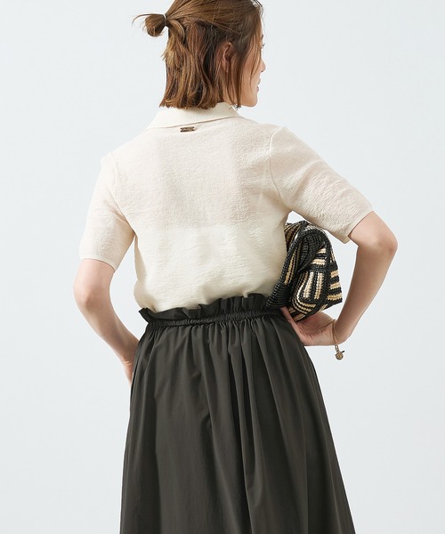 MICA&DEAL ポロシャツ ポロ シアーニットポロシャツ レディース