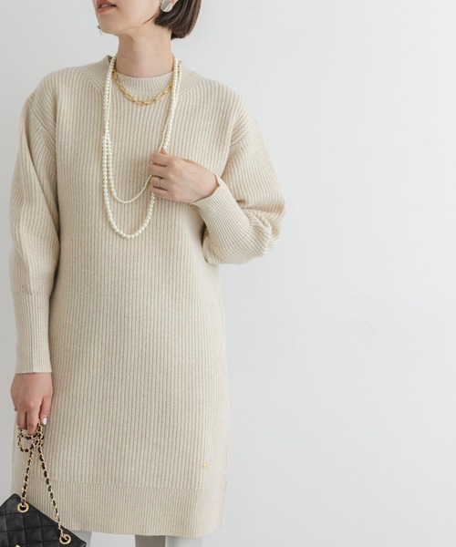 「F by ROSSO」 ニットワンピース 36 グレー レディース_画像2