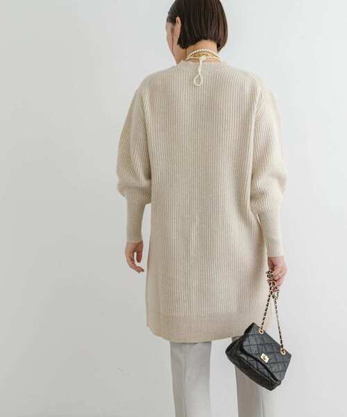「F by ROSSO」 ニットワンピース 36 グレー レディース_画像4