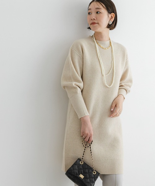 「F by ROSSO」 ニットワンピース 36 グレー レディース_画像5