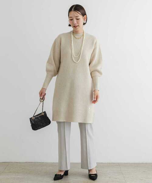 「F by ROSSO」 ニットワンピース 36 グレー レディース_画像7