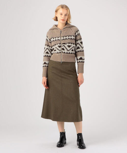 「MACPHEE」 フレアスカート 36 ネイビー レディース_画像2