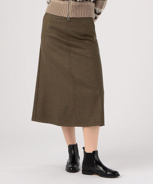 「MACPHEE」 フレアスカート 36 ネイビー レディース_画像3