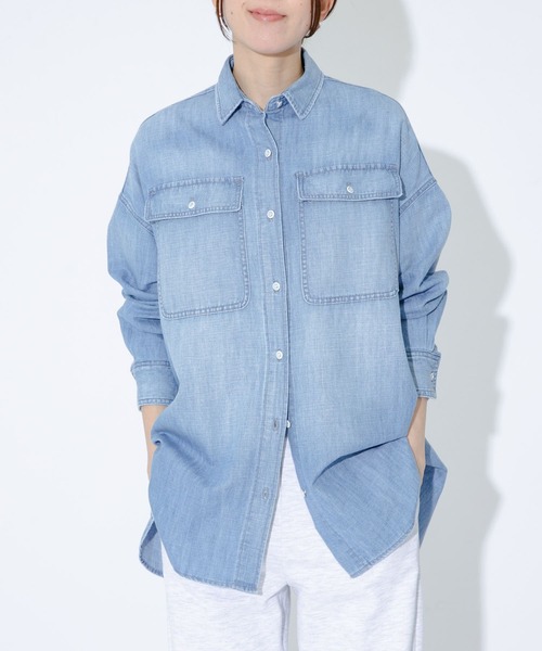 ブラウス シャツ Ｂｒｅｅｚｙデニムシャツ レディース Healthy denim ブラウス シャツ Breezyデニムシャツ