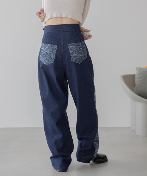 [VACANCY] Denim брюки LARGE голубой женский 