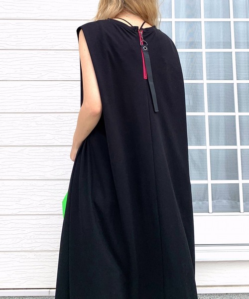 新品qshopキュー　接触冷感ノースリーブ　マキシワンピース　フレアワンピース Q ワンピース 接触冷感ノースリマキシワンピース : ZOZOTOWN