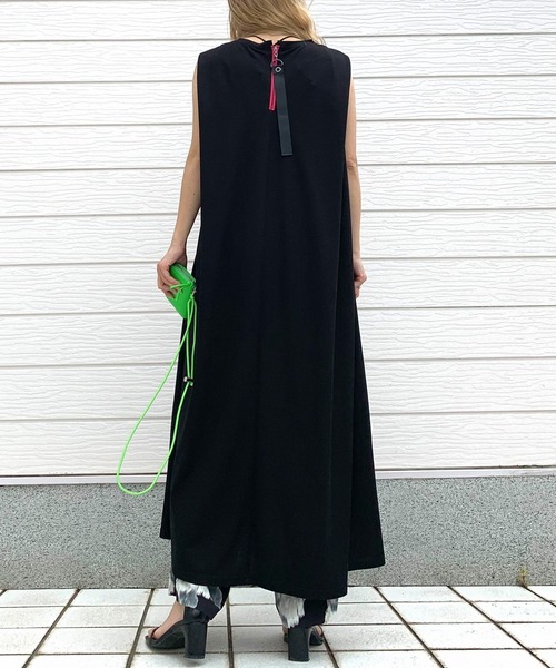 新品qshopキュー　接触冷感ノースリーブ　マキシワンピース　フレアワンピース Q ワンピース 接触冷感ノースリマキシワンピース : ZOZOTOWN
