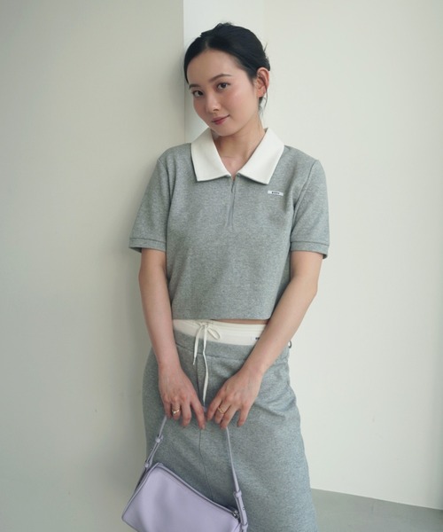 eimy istoire スカート ハーフジップトップスストレートスカート