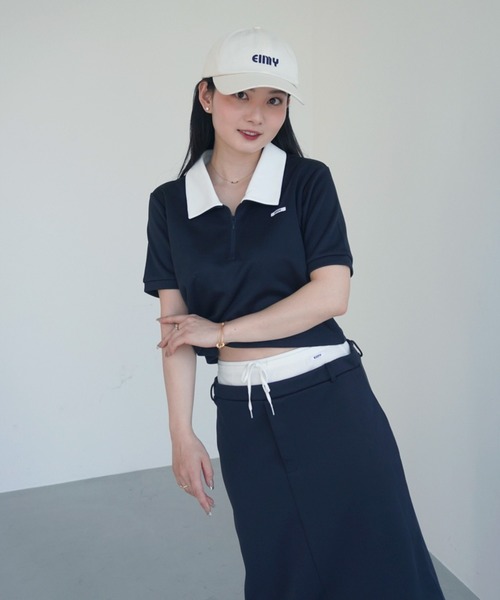 eimy istoire スカート ハーフジップトップスストレートスカート