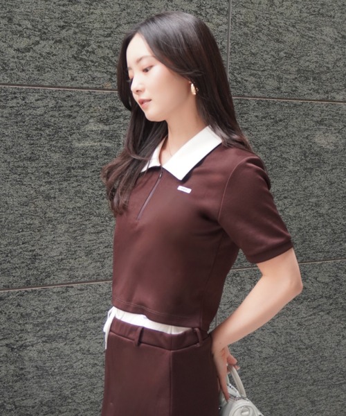 eimy istoire スカート ハーフジップトップスストレートスカート