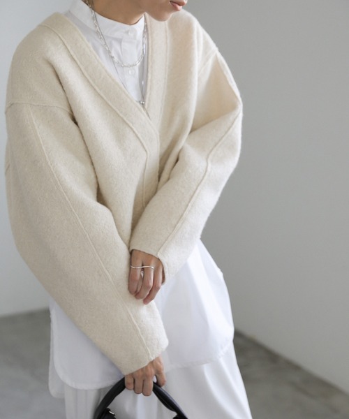 select MOCA（セレクトモカ） ノーカラージャケット FREE ホワイト