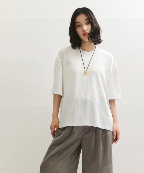 アダムエロペ　サテンTブラウス ADAM ET ROPE' ブラウス シャツ 「サステナブル」サテンT