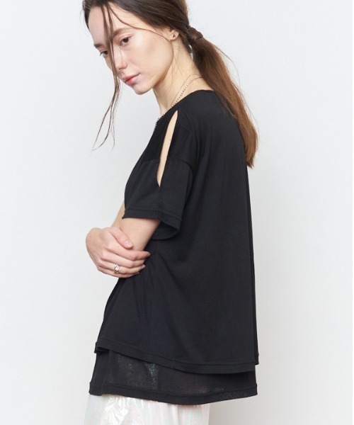 tシャツ fluffy CS フラフィーカットソー レディース Muel Chic tシャツ fluffy CS フラフィーカットソー レディース