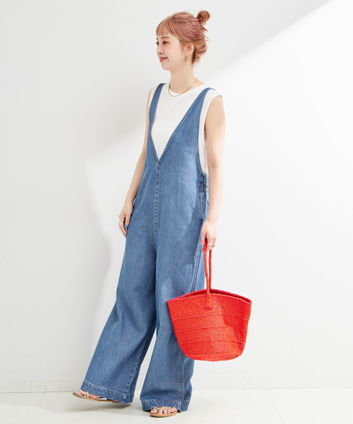 新品B.C STOCK LADY'S デジュール ジーンオーバーオール　ブルー 新品B.C STOCK LADY'S デジュール ジーンオーバーオール ブルー