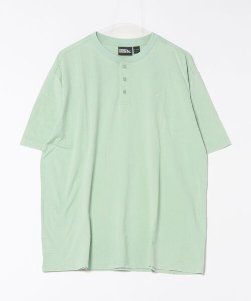 ★新品未使用タグ付き◆EddieBauer　ヘンリーシャツ 90s EddieBauerエディーバウアー 無地 ヘンリーネック コットン