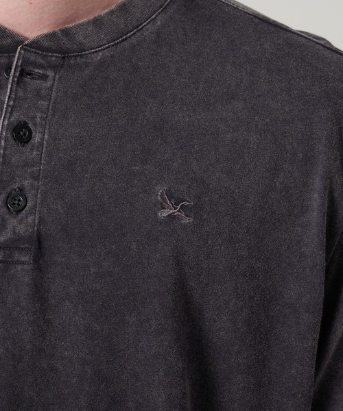 Eddie Bauer tシャツ ピグメント ヘンリーネック Tシャツ メンズ