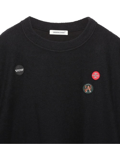 UNDERCOVER ブラック スウェット トレーナー UNDERCOVER(アンダーカバー) 25SS ランダムプリントパッチ