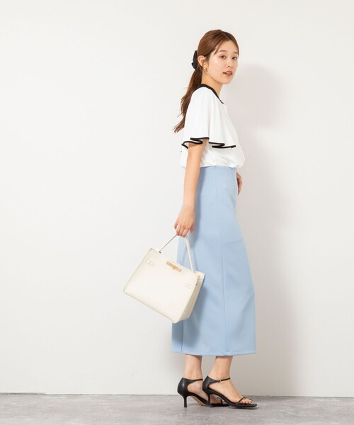 NOLLEY'S Sophi ブラウス シャツ バックサテンフレアスリーブ