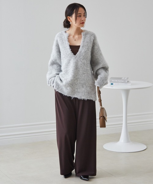 取引中極美品✨ ルル ウィルビー Vネック シャギー ニット 長袖 セーター M 楽天市場】シャギーニット Vネック ニット レディース トップス