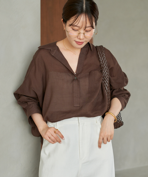 plage ブラウス シャツ RAMIE LYOCELL LOOSE レディース