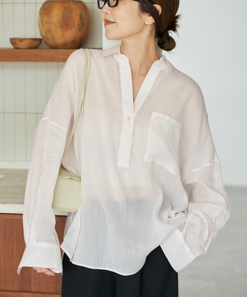 plage ブラウス シャツ RAMIE LYOCELL LOOSE レディース