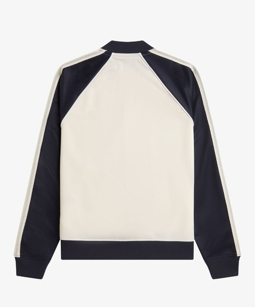 フレッドペリー ホワイト ブラック ジャージ FZ2691 FRED PERRY（フレッドペリー） ジャージ Tape Detail Track Jacket