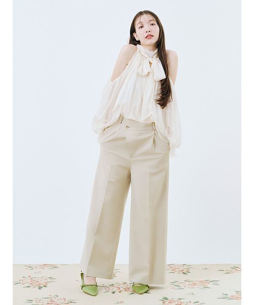 スリングバッグリボンパンプス LILYBROWN リリーブラウン LILY BROWN スリングバッグリボンパンプス （BLK