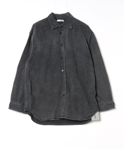 BALENCIAGA ブラック シャツ BALENCIAGA 「BALENCIAGA」 長袖シャツ 40 ブラック メンズ