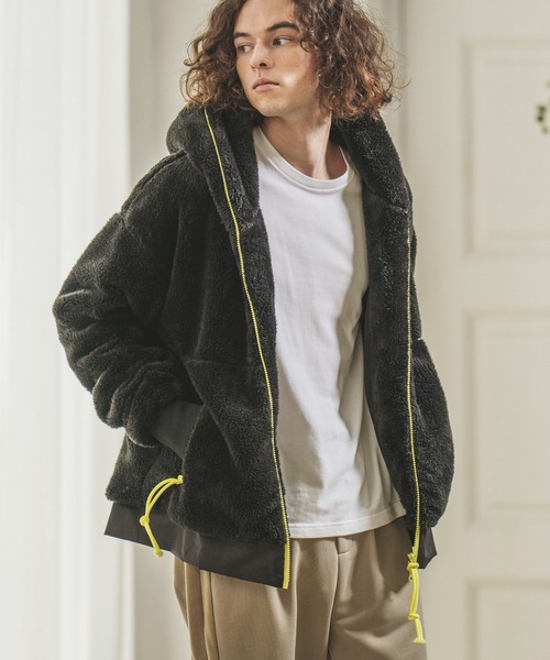 「CAMBIO」 ジップアップブルゾン M ダークグリーン メンズ_画像3