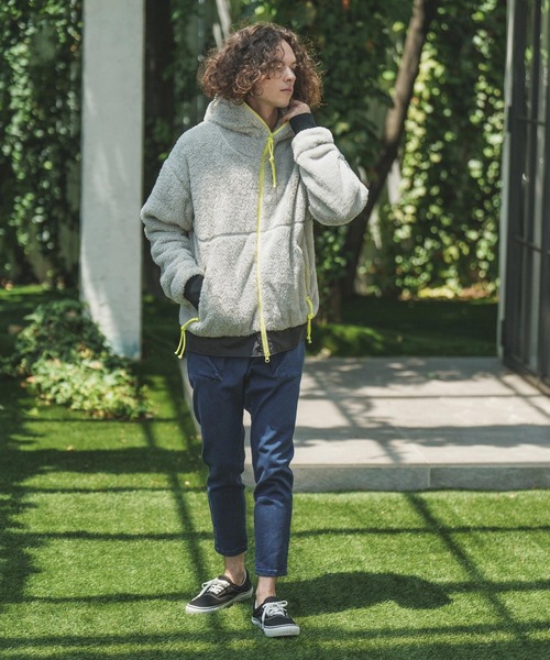 「CAMBIO」 ジップアップブルゾン M ダークグリーン メンズ_画像9