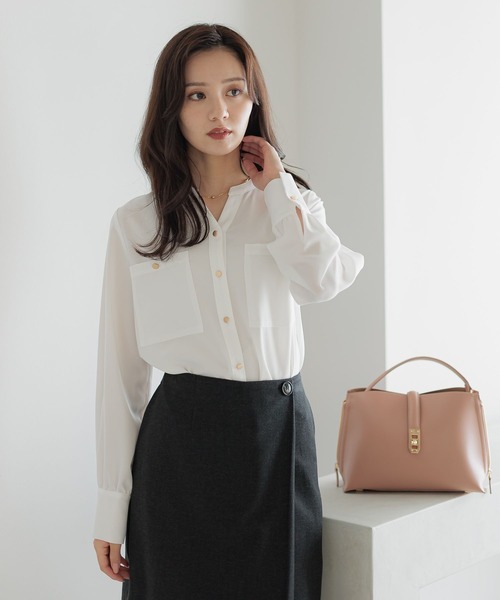 アンデミュウ　キンボタンサファリシャ　新品 Andemiu｜キンボタンサファリシャツ | Rakuten Fashion(楽天