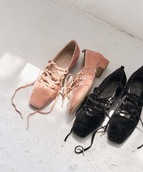 LE TALON（ル タロン） パンプス 「追加」3cmスクエアレースアップ