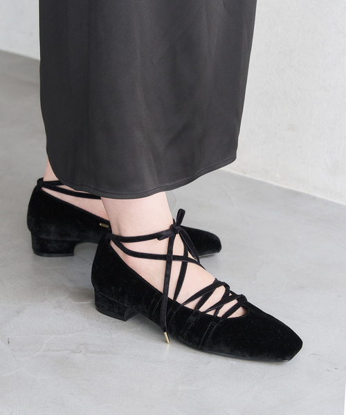 LE TALON（ル タロン） パンプス 「追加」3cmスクエアレースアップ