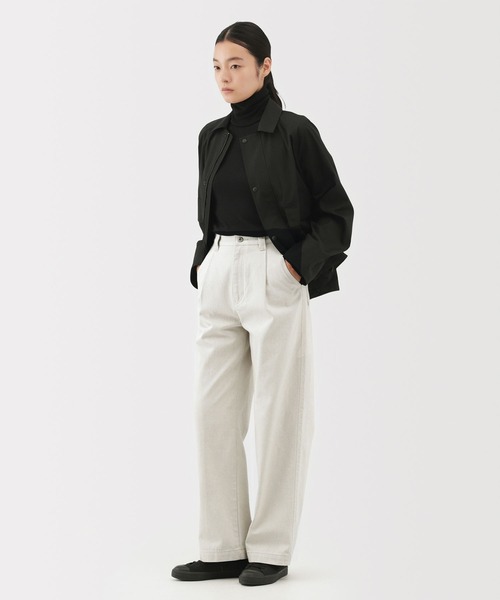MUJI Labo パンツ 「MUJI Labo」婦人 再生コットン混パンツ レディース