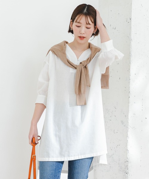 「F by ROSSO」 半袖チュニック FREE ブラック レディース_画像3