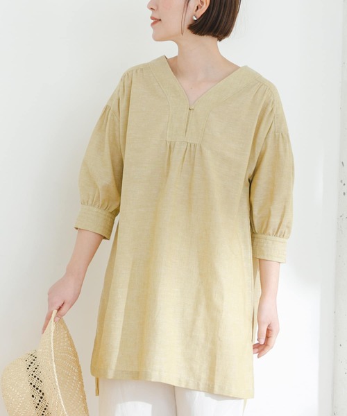 「F by ROSSO」 半袖チュニック FREE ブラック レディース_画像8