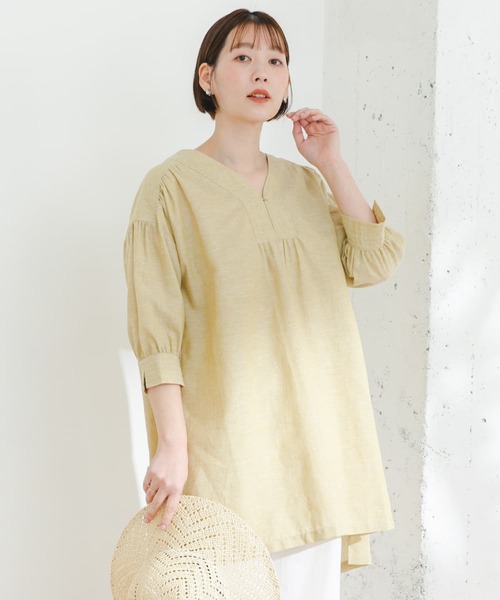 「F by ROSSO」 半袖チュニック FREE ブラック レディース_画像9