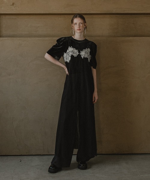 【美品】et.univer Layered velor dress パンツドレス et.UNiVER パンツドレス Layered velor dress : ZOZOTOWN Yahoo!店