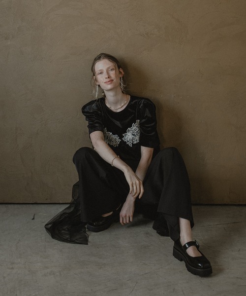 【美品】Layered velordress ベロアドレス et.UNiVER 美品】Layered velordress ベロアドレス et.UNiVER