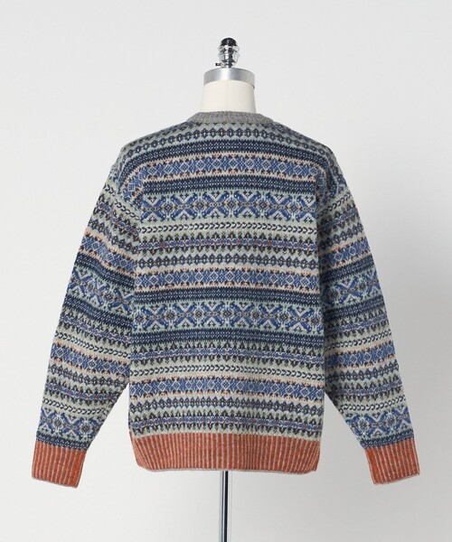 LOEFF（ロエフ） ニット セーター 「LOEFF」ブルーバード ジャガード