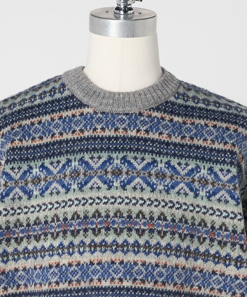 LOEFF（ロエフ） ニット セーター 「LOEFF」ブルーバード ジャガード