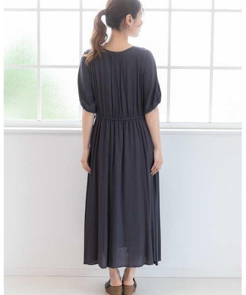 「PREFERIR」 半袖ワンピース MEDIUM カーキ レディース_画像5