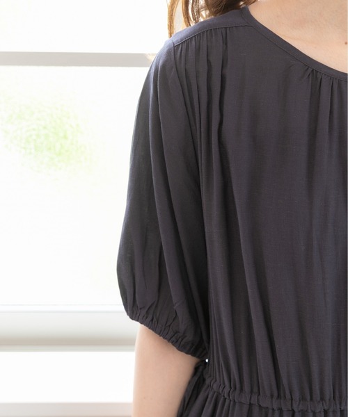 「PREFERIR」 半袖ワンピース MEDIUM カーキ レディース_画像7