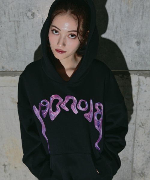 パーカー 反転ロゴプリントBIGパーカー レディース メンズ | BLONDEY | 09