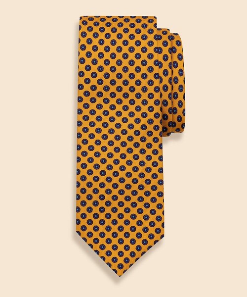 美品　BROOKS BROTHERS ブルー　花柄 シルク100% ネクタイ シルクサテン フラワーモチーフタイ | Brooks Brothers Japan