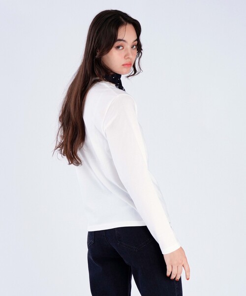 To b. by agnes tシャツ コットン ロングスリーブ Tシャツ レディース