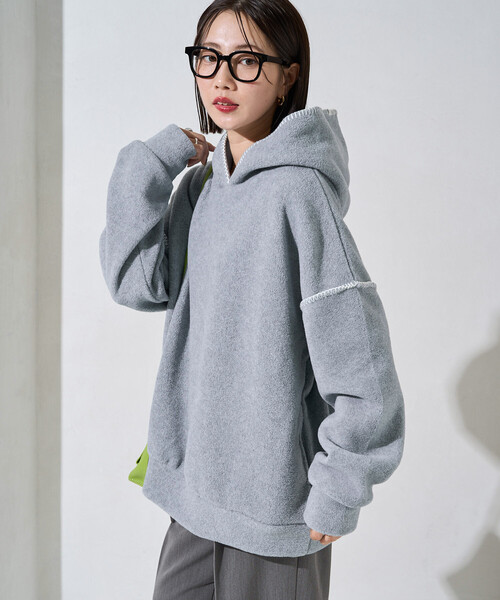 Supreme 星柄 フリースパーカー グレー　S org.jpg