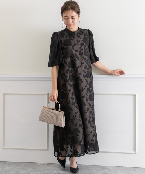 「PREFERIR」 半袖ワンピース LARGE ネイビー レディース_画像2